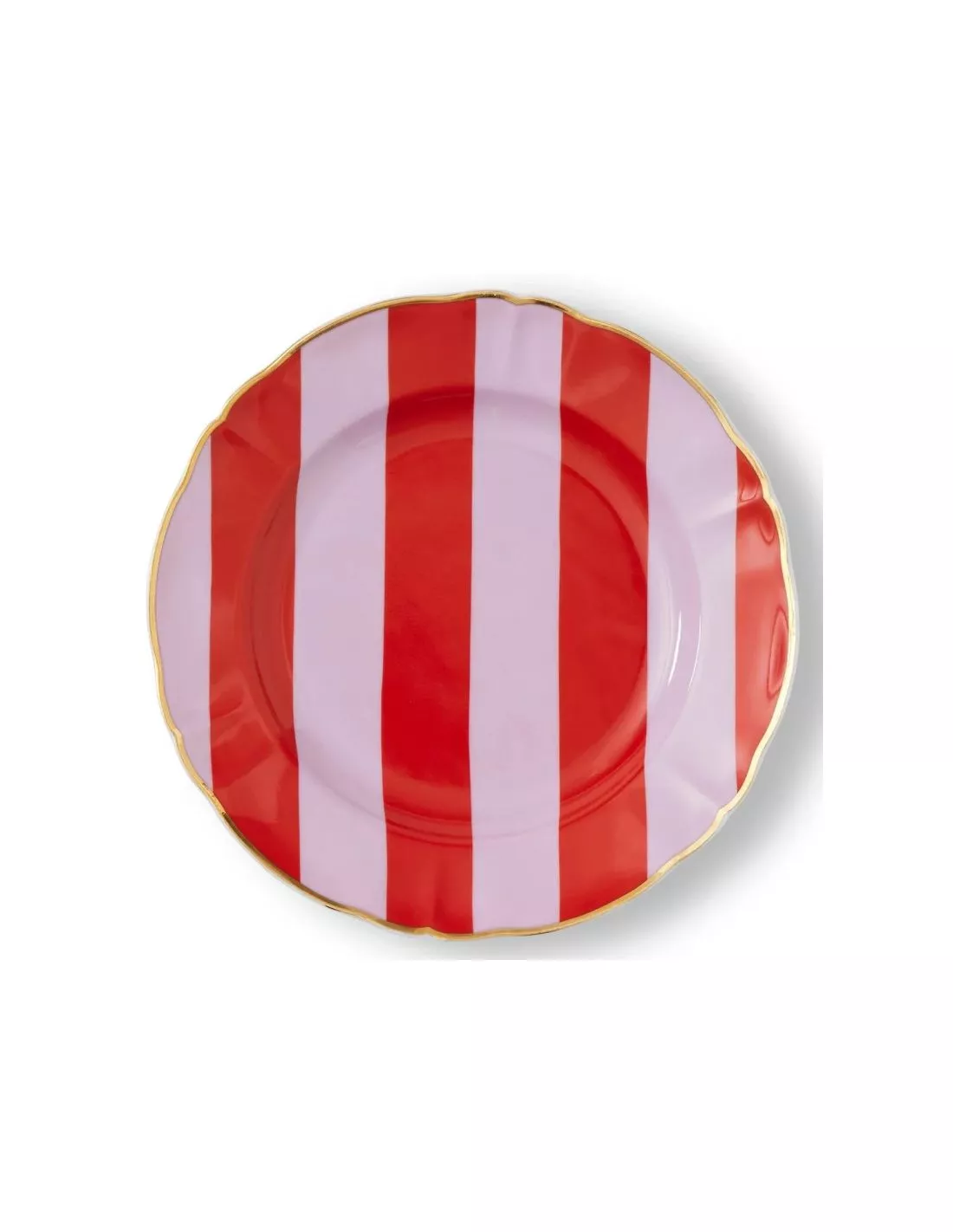 Bitossi Home Abracadabra Stripe - Assiette à Dessert Design Rouge et Or - 20.5 cm 1 Bitossi Home Abracadabra Stripe - Assiette à Dessert Design Rouge et Or - 20.5 cm