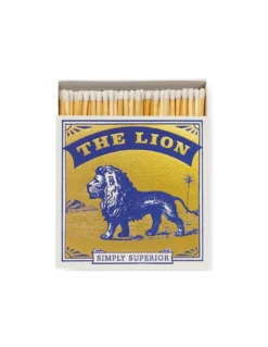 Boîte d'Allumettes de Luxe Gold Lion - The Archivist - 125 Allumettes Têtes Blanches