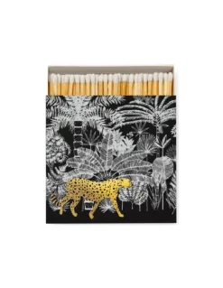 The Archivist Allumettes de Luxe Guépard Doré – Boîte Carrée Design Jungle