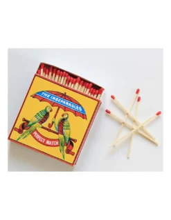 Boîte de 125 Grandes Allumettes The Archivist - Design Perroquets Amoureux & Jaune Solaire -Jolie Bougies Soldes allumettes inseparables the archivist 2