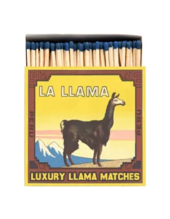 Boîte d'Allumettes La Llama The Archivist – Design Exotique avec Têtes Bleues (125 Allumettes)