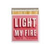 Boîte de 125 Grandes Allumettes 'Light My Fire' – Design Vintage Carré The Archivist