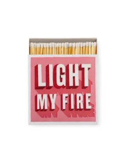 Boîte de 125 Grandes Allumettes 'Light My Fire' – Design Vintage Carré The Archivist