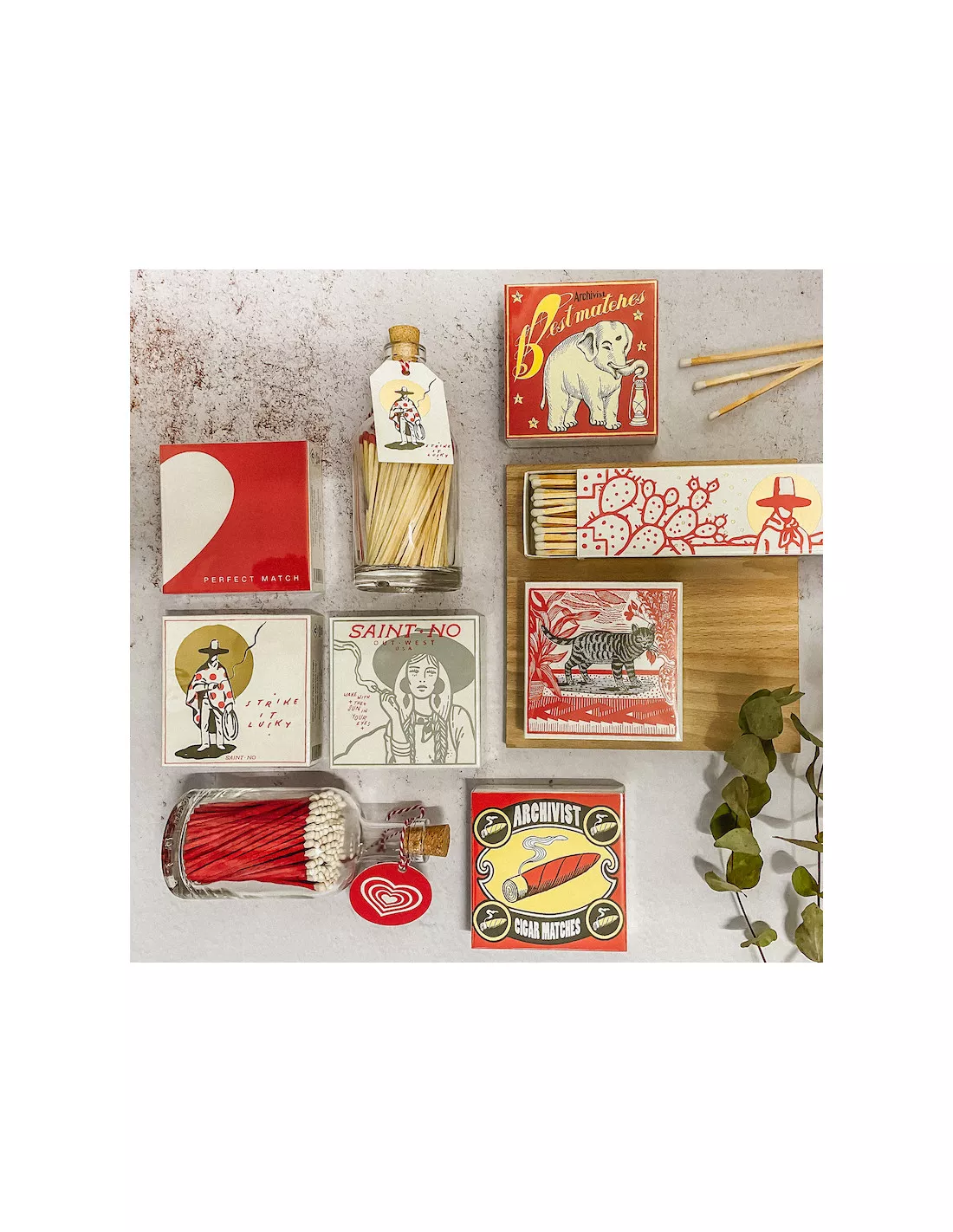 Allumettes Longues XL Cactus Cowboy Jaune – Boîte Décorative The Archivist 2 Allumettes Longues XL Cactus Cowboy Jaune – Boîte Décorative The Archivist – Image 2