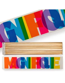 Boîte d'Allumettes Longues Magnifique par Pressink – Design Typographique Coloré The Archivist Gallery