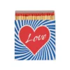 Boîte d'Allumettes Géante 'Love' The Archivist – Têtes Bleu Marine Design Original