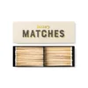 The Archivist Allumettes Luxury Matches – Gold Foil Accents & White Tips – 10cm Extra Long Matchbox