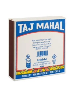 Grande Boîte de 125 Allumettes Taj Mahal - The Archivist - Design Vintage Carré 11x11cm 7 Grande Boîte de 125 Allumettes Taj Mahal - The Archivist - Design Vintage Carré 11x11cm -Jolie Bougies Soldes allumettes taj mahal the archivist 3