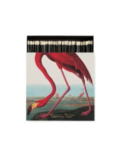 The Archivist The American Flamingo By Audubon - Luxury Large Square Matchbox