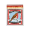 The Archivist 'The Robin' Bird Illustration – Square Box Luxury Matches (125 Count)