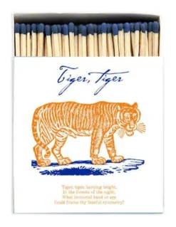Boîte d'Allumettes Géante Tiger The Archivist – Design Tigre & Têtes Bleues