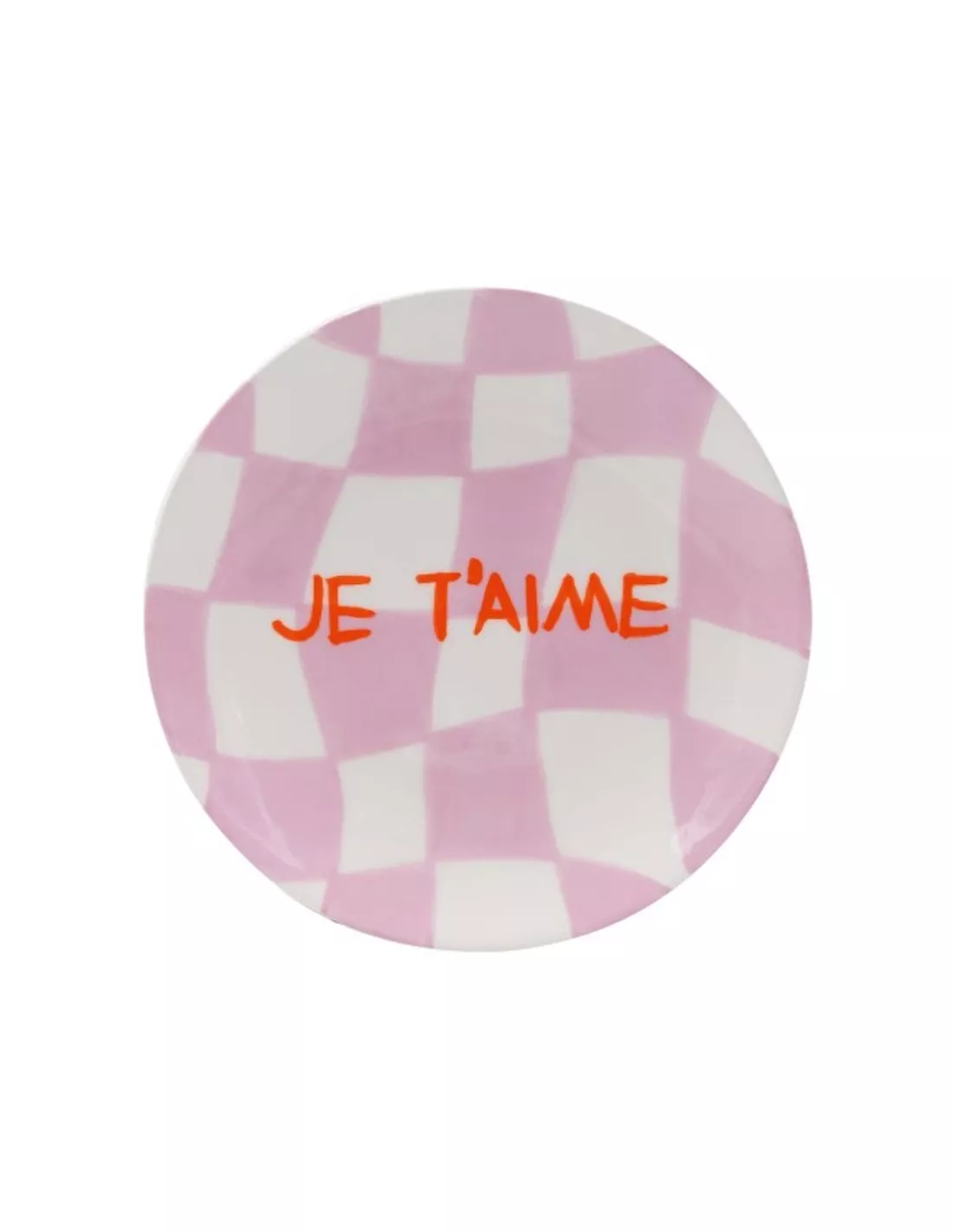 Que Rico Assiette à Dessert Cœur Je T'aime – Céramique Rouge et Rose Peinte à la Main 1 Que Rico Assiette à Dessert Cœur Je T'aime – Céramique Rouge et Rose Peinte à la Main