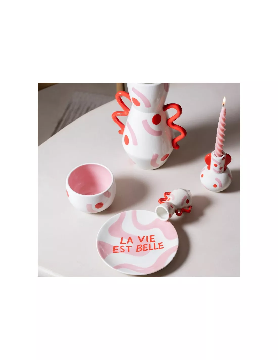 Assiette à Dessert - La Vie Est Belle 5 Assiette à Dessert - La Vie Est Belle – Image 5