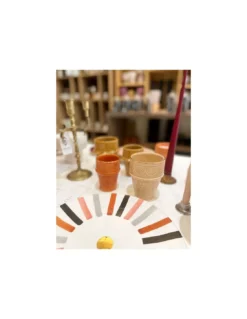 Assiette Ourika Marsala GM en Céramique et Or 12 Carats - Art de la Table Chabi Chic Marrakech -Jolie Bougies Soldes assiette ourika marsala gm 4