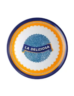 Bitossi Home Bel Paese La Deliziosa Orange Vintage - Assiette à Pizza 32cm Design Sam Baron