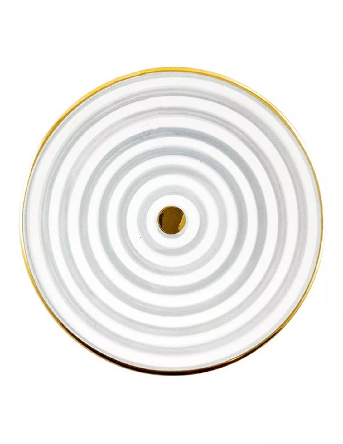 Chabi Chic Assiette en Céramique Rayée Gris et Or 12 carats – Art de la Table Fait Main 17cm 1 Chabi Chic Assiette en Céramique Rayée Gris et Or 12 carats – Art de la Table Fait Main 17cm