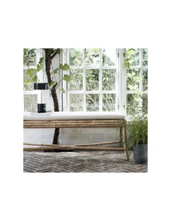 Banc Bambou Avec Coussin - House Doctor -Jolie Bougies Soldes banc bambou avec coussin house doctor 2