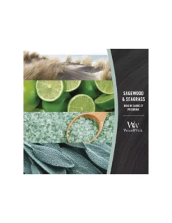 WoodWick Bois De Sauge Et Posidonie - 85 Gr -Jolie Bougies Soldes bois de sauge et posidonie 85 gr 2