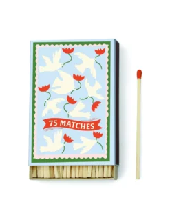 Paddywax Adopo Flower Orange Matchbox - 75 Count Designer Safety Matches
