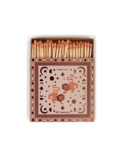 Boîte D'allumettes Lions – Illustration Héraldique Vintage avec 100 Allumettes