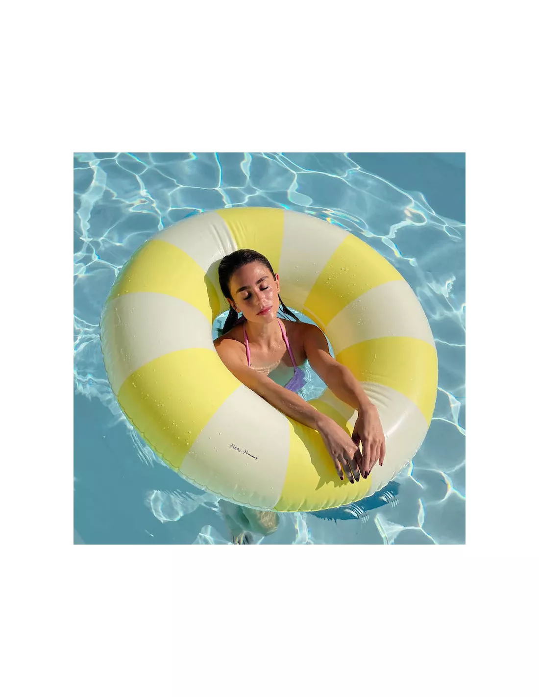 Bouée Pastel Yellow - Petites Pommes 45-60-90-120cm 3 Bouée Pastel Yellow - Petites Pommes 45-60-90-120cm – Image 3