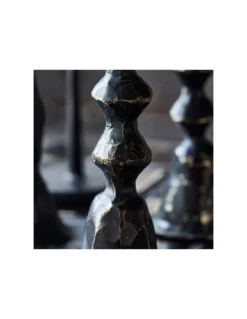 House Doctor Mero Black Metal Candle Holder 12cm – Minimalist Scandinavian Taper Holder -Jolie Bougies Soldes bougeoir 12 cm mero metal noir house doctor 4