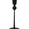 House Doctor Trivo 18cm Black Metal Candle Holder – Minimalist Scandinavian Taper Holder