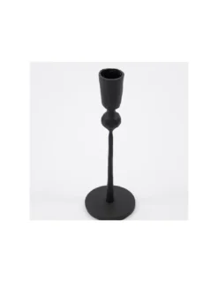 House Doctor Trivo 18cm Black Metal Candle Holder – Minimalist Scandinavian Taper Holder -Jolie Bougies Soldes bougeoir 18 cm trivo metal noir house doctor 2
