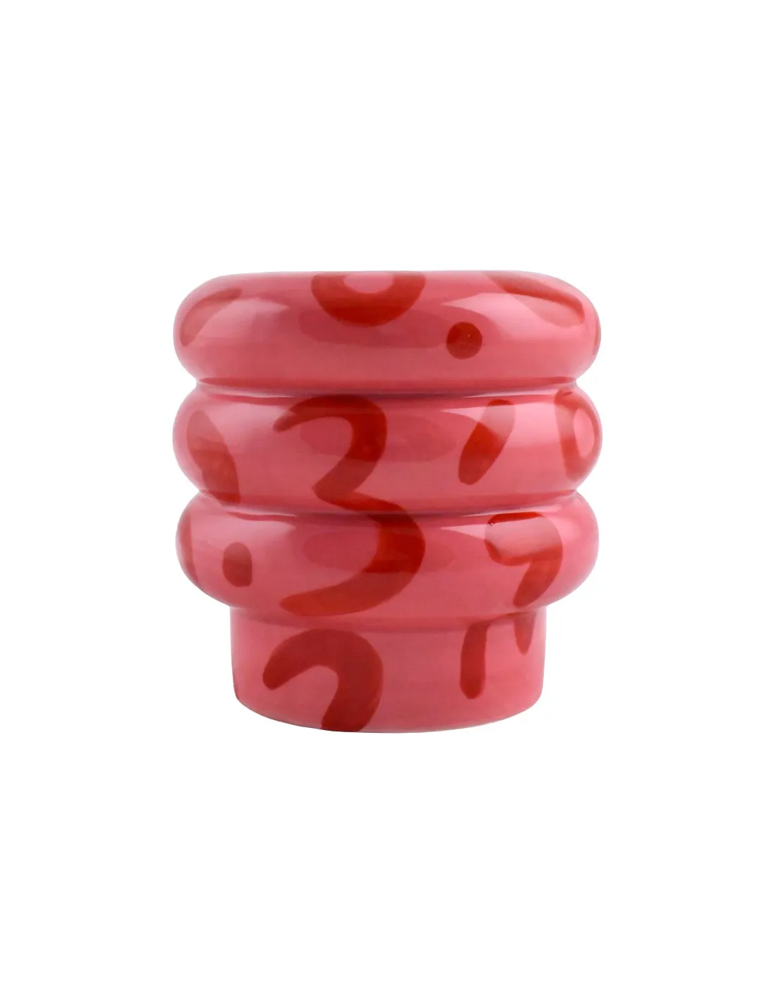 Que Rico Bougeoir Alvaro Léopard Mindo Rose et Rouge – Céramique Peinte à la Main 1 Que Rico Bougeoir Alvaro Léopard Mindo Rose et Rouge – Céramique Peinte à la Main