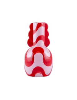 Que Rico Adelina Red & Pink Rio Retro – Hand-Painted Ceramic Candle Holder
