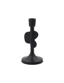 House Doctor Bougeoir Donna Noir 20cm - Design Minimaliste Scandinave