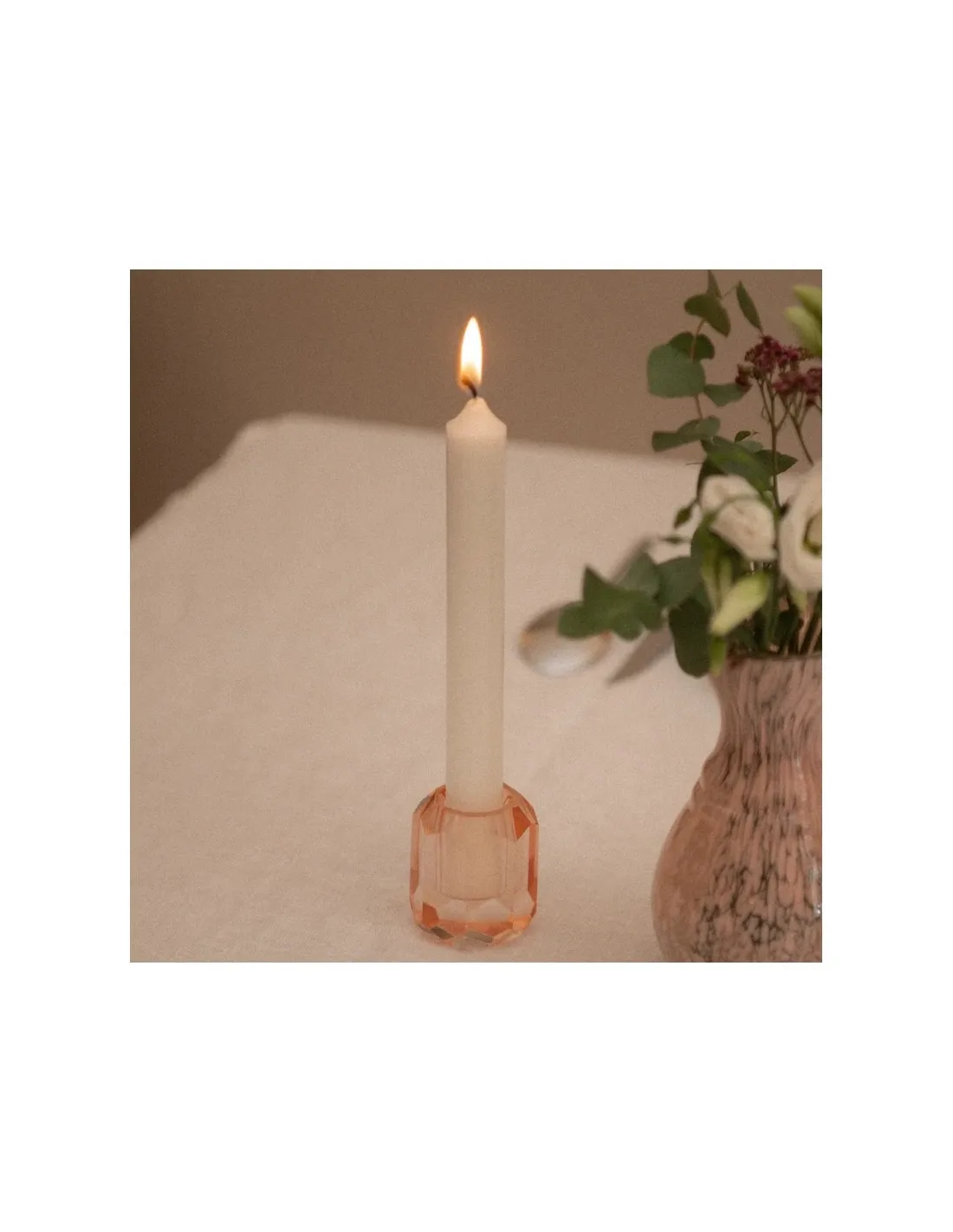 My Jolie Candle Bougeoir Facette Rose – Support Géométrique Moderne en Verre 2 My Jolie Candle Bougeoir Facette Rose – Support Géométrique Moderne en Verre – Image 2