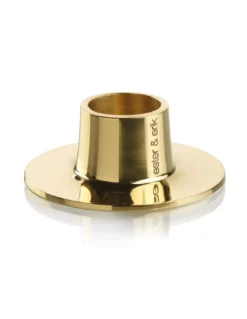 Ester & Erik Bougeoir Medium Laiton Brillant – Support Minimaliste pour Cierges