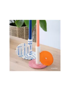 Que Rico Bougeoir Jaime 'Amor' – Céramique Artisanale Peinte à la Main (Rose & Orange) -Jolie Bougies Soldes bougeoir jaime amor del color 2