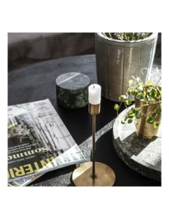 House Doctor Anit Laiton Antique – Bougeoir Design Minimaliste 20 cm -Jolie Bougies Soldes bougeoir laiton anit 20 cm 2