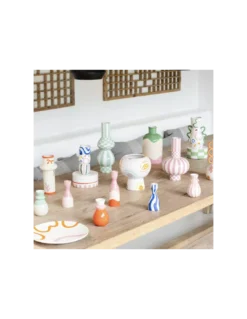 Que Rico Bougeoir Nino Radiant Rain Rose et Blanc – Chandelier Design en Céramique Peint à la Main -Jolie Bougies Soldes bougeoir nino radiant rain 3