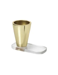 Broste Copenhagen Plexi Candle Holder – Clear Arched Acrylic Double Stand