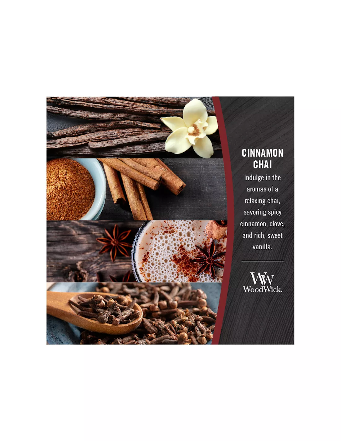 WoodWick Bougie Chai à La Cannelle - 610 Gr 4 WoodWick Bougie Chai à La Cannelle - 610 Gr – Image 4