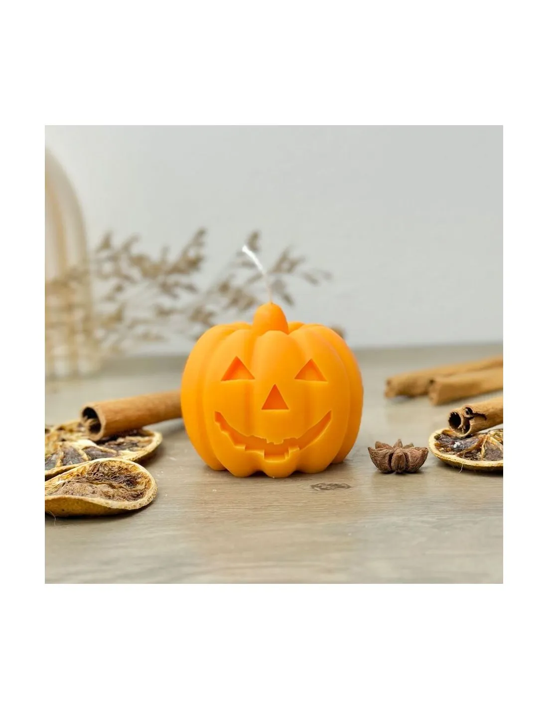 Bougie Citrouille Orange Halloween 4 Bougie Citrouille Orange Halloween – Image 4