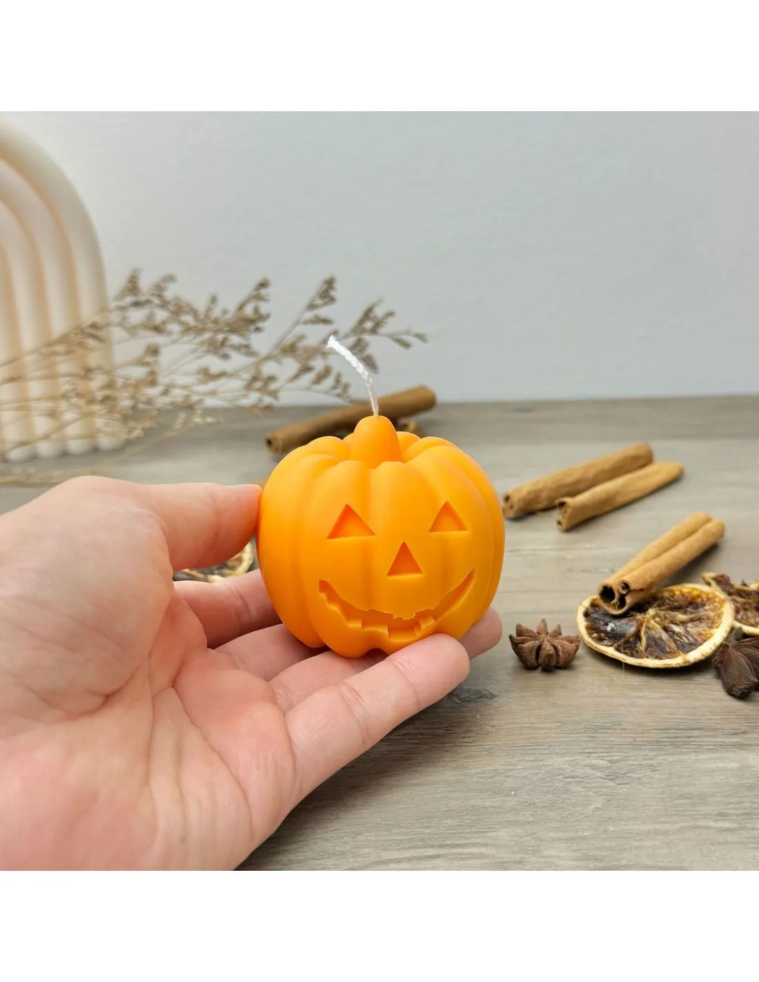 Bougie Citrouille Orange Halloween 5 Bougie Citrouille Orange Halloween – Image 5