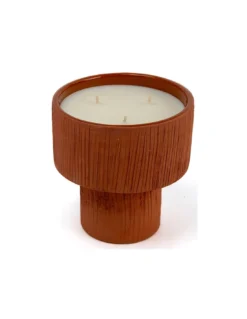 Bougie Coupe Fruit Terracotta M - Ambre -Jolie Bougies Soldes bougie coupe fruit terracotta m ambre 2