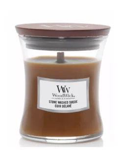 WoodWick Bougie Cuir Délavé - 85 Gr