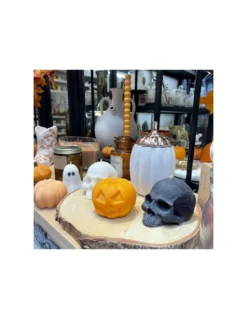 Bougie Décorative Citrouille - Orange -Jolie Bougies Soldes bougie decorative citrouille orange 4
