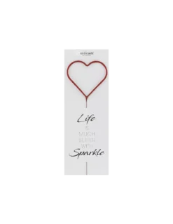 Bougie étincelle Géante - Coeur Rouge