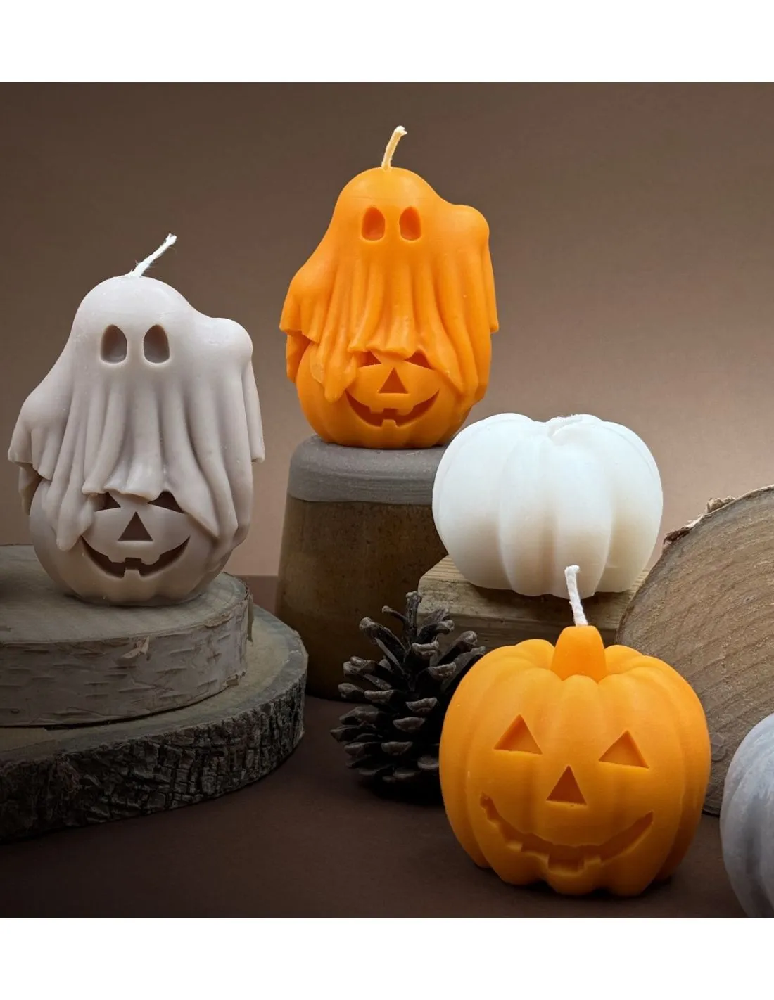 Bougie Fantôme Citrouille Halloween - Pumpkin Spiced 2 Bougie Fantôme Citrouille Halloween - Pumpkin Spiced – Image 2