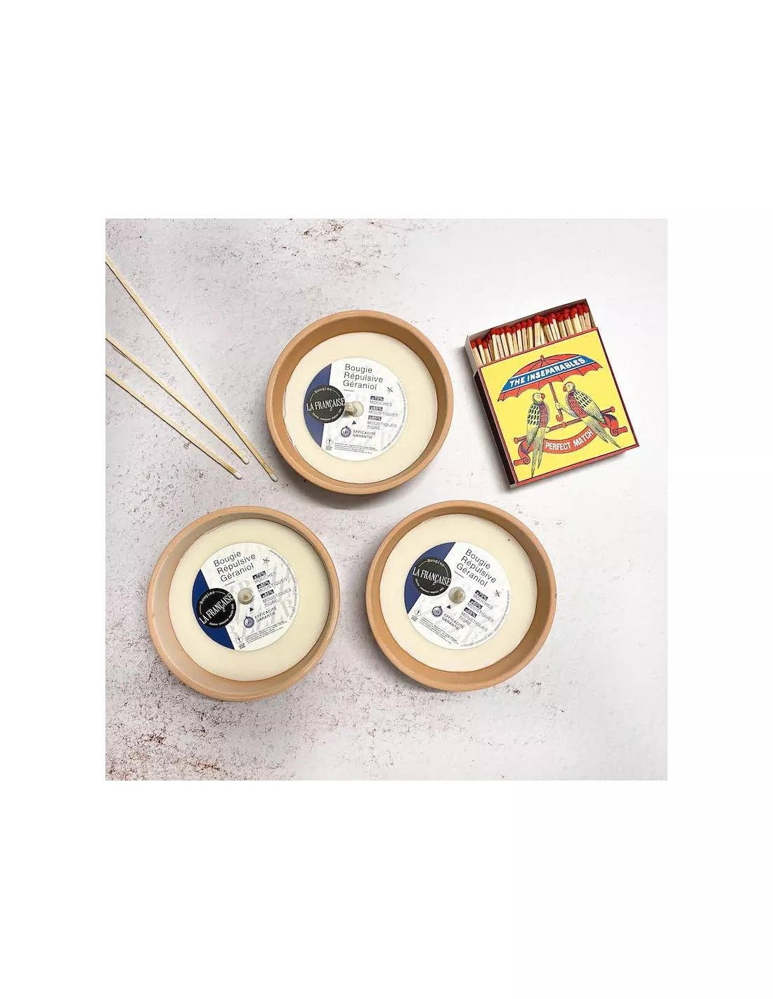 Bougie Géraniol Anti Moustiques - Bougies La Française 3 Bougie Géraniol Anti Moustiques - Bougies La Française – Image 3