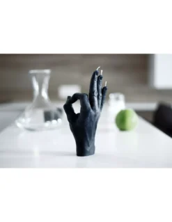 Bougie Main Ok - Noir 7 Bougie Main Ok - Noir -Jolie Bougies Soldes bougie main ok noir 3