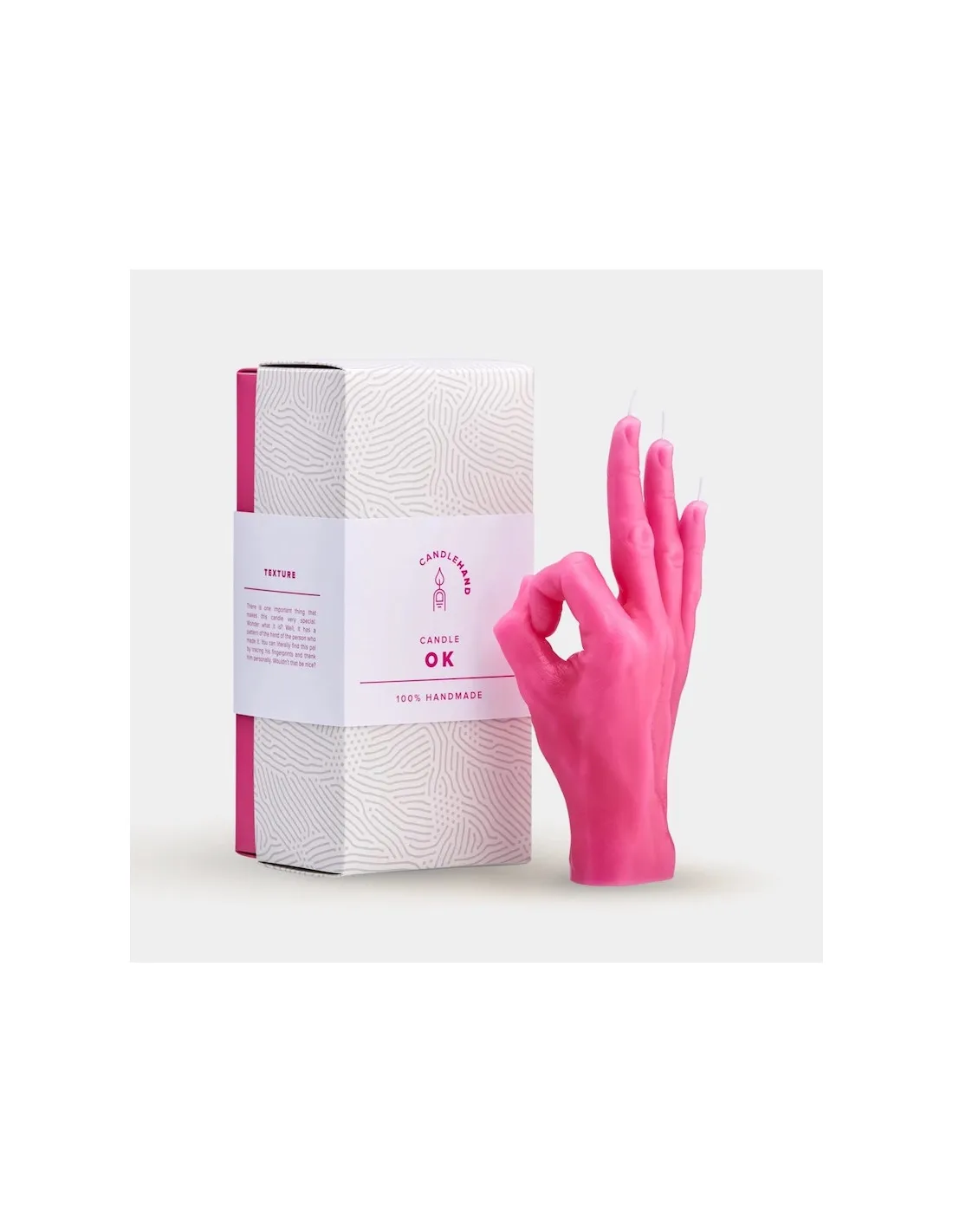 Bougie Main OK - Rose 2 Bougie Main OK - Rose – Image 2