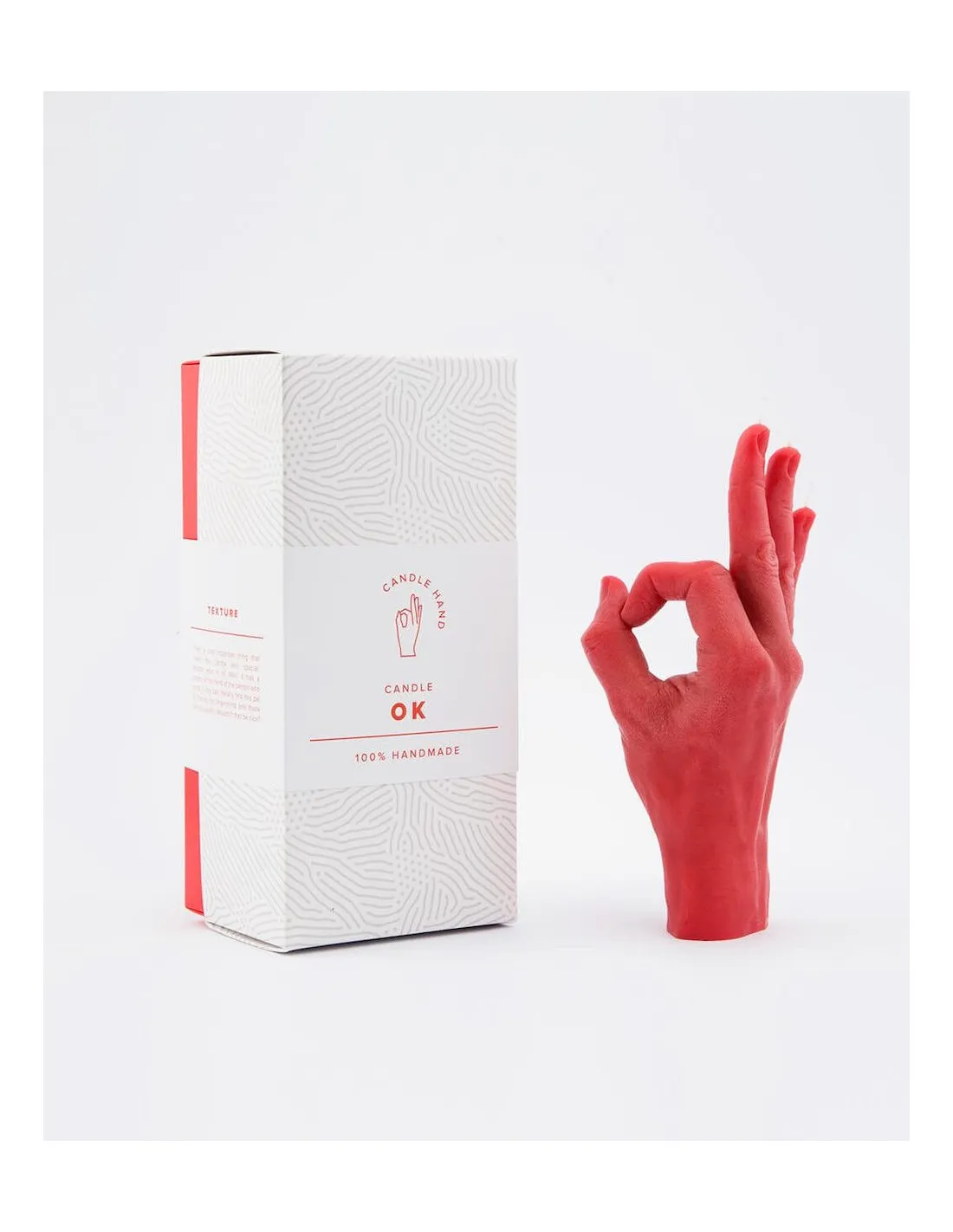 Bougie Main OK - Rouge 2 Bougie Main OK - Rouge – Image 2
