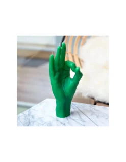 Bougie Main OK - Vert 8 Bougie Main OK - Vert -Jolie Bougies Soldes bougie main ok vert 2